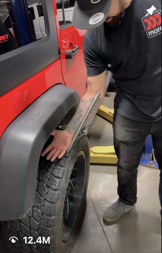 Perfectionist Auto Sound arm-beside-tire video showing 12.4M views